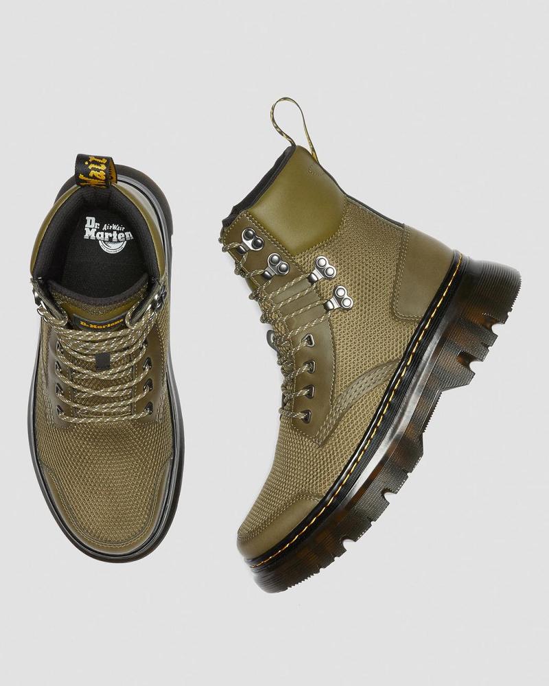 Olive / Skin Men's Dr Martens Tarik Toe Guard Utility Ankle Boots | CA 449YXF